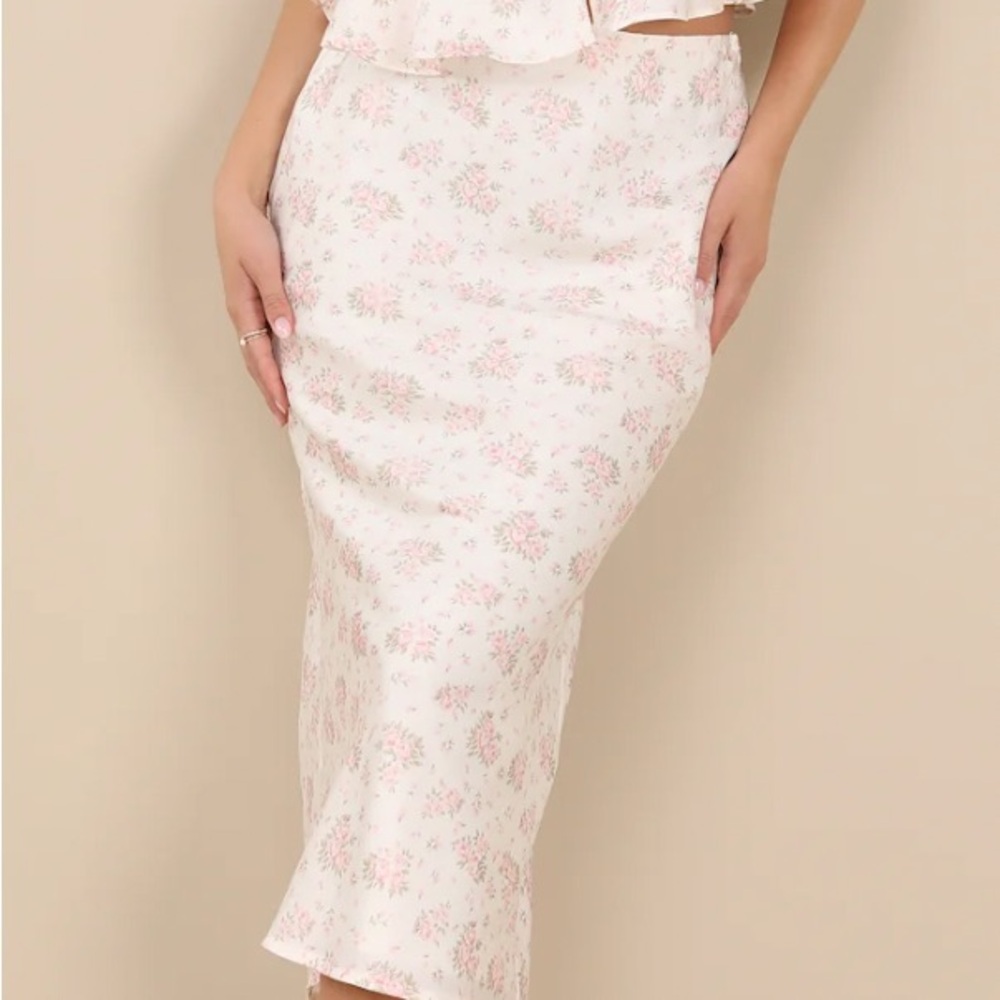 Lulus Floral Cami + Midi Skirt Set - Picture 2 of 6